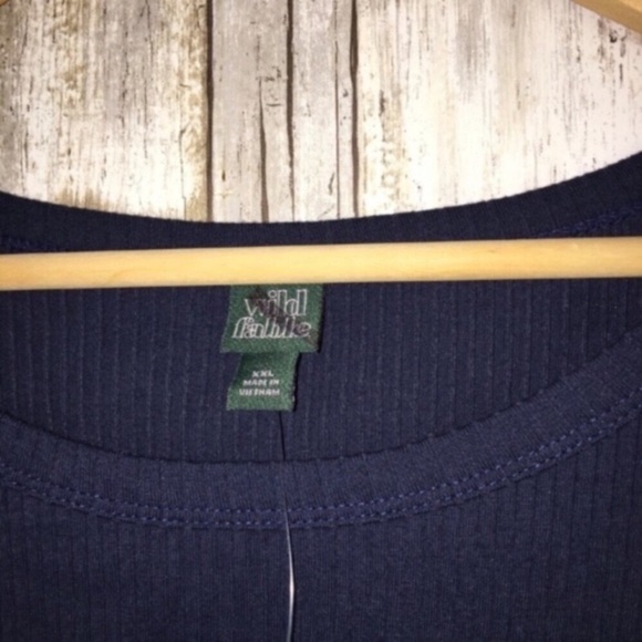 Wild Fable Blue Butterfly Embroidered Ribbed Dress - Picture 6 of 6